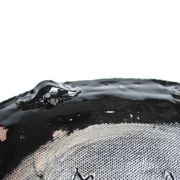 Vide poche ou plat mural en céramique noire de Marcel Giraud
