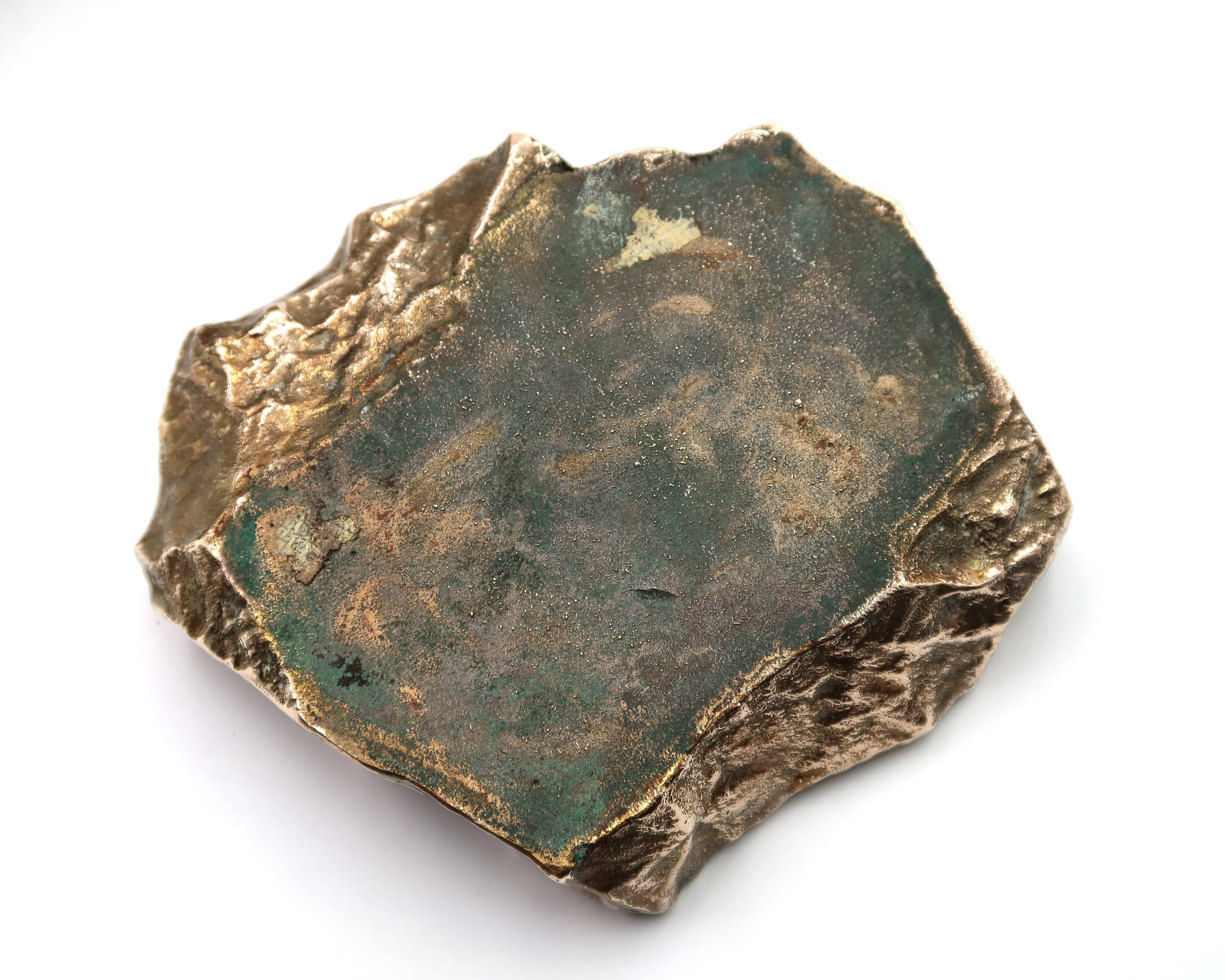 "ROC" bronze ashtray and catchall by Monique Gerber