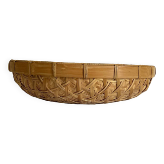 Ancien panier rond osier/bambou