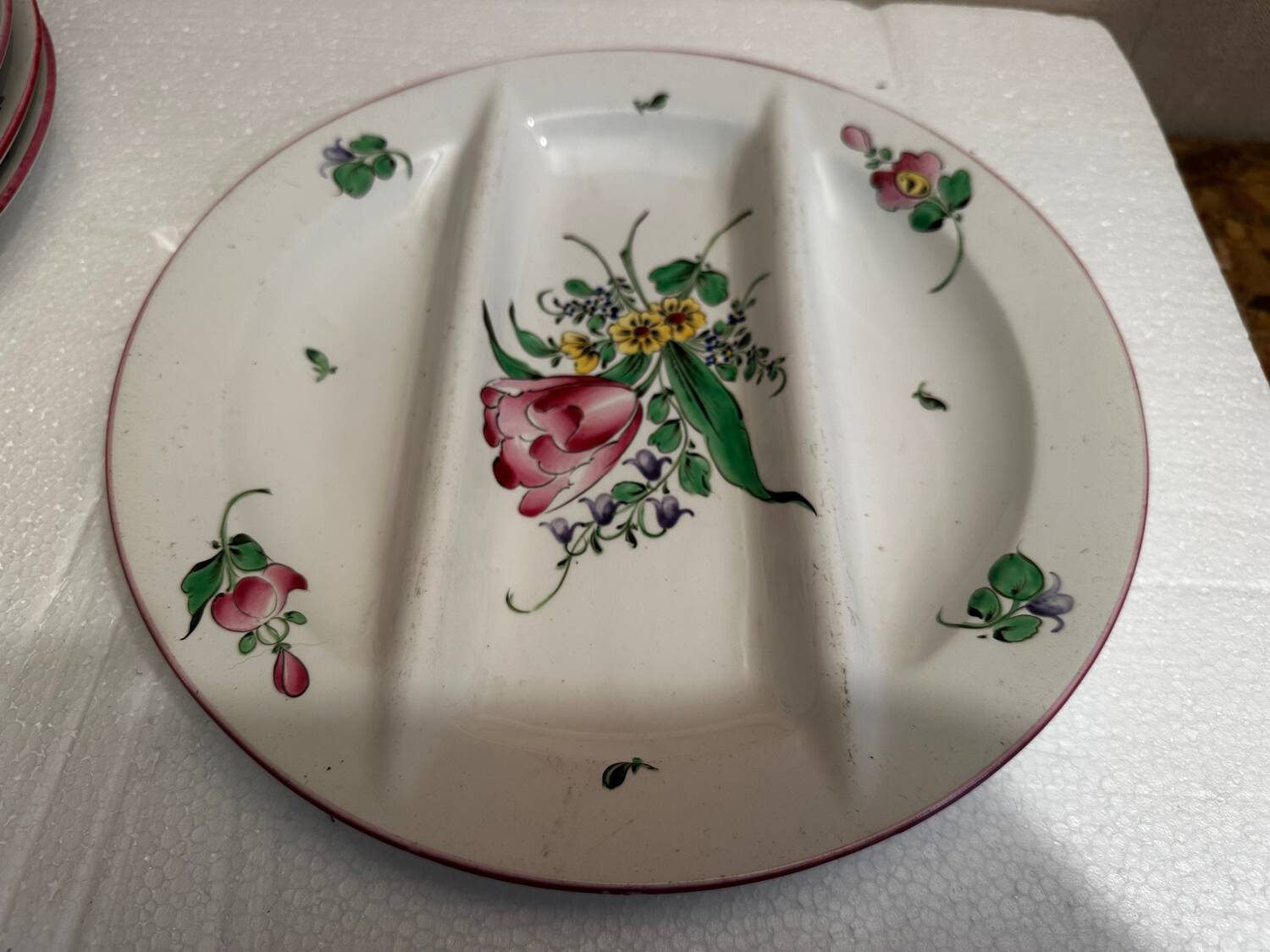 6 asparagus plates Luneville early 20th century