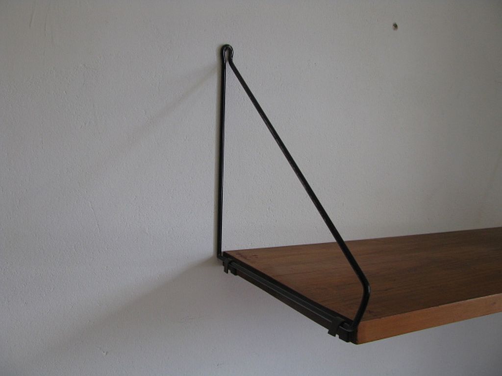 Étagère murale vintage bois 1960