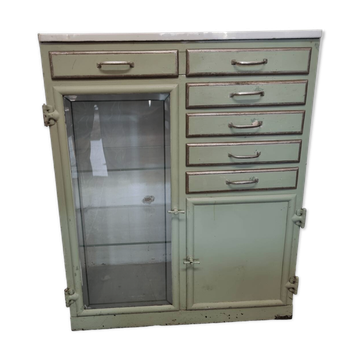 Lourd cabinet de dentiste Art Déco français, années 1920/30