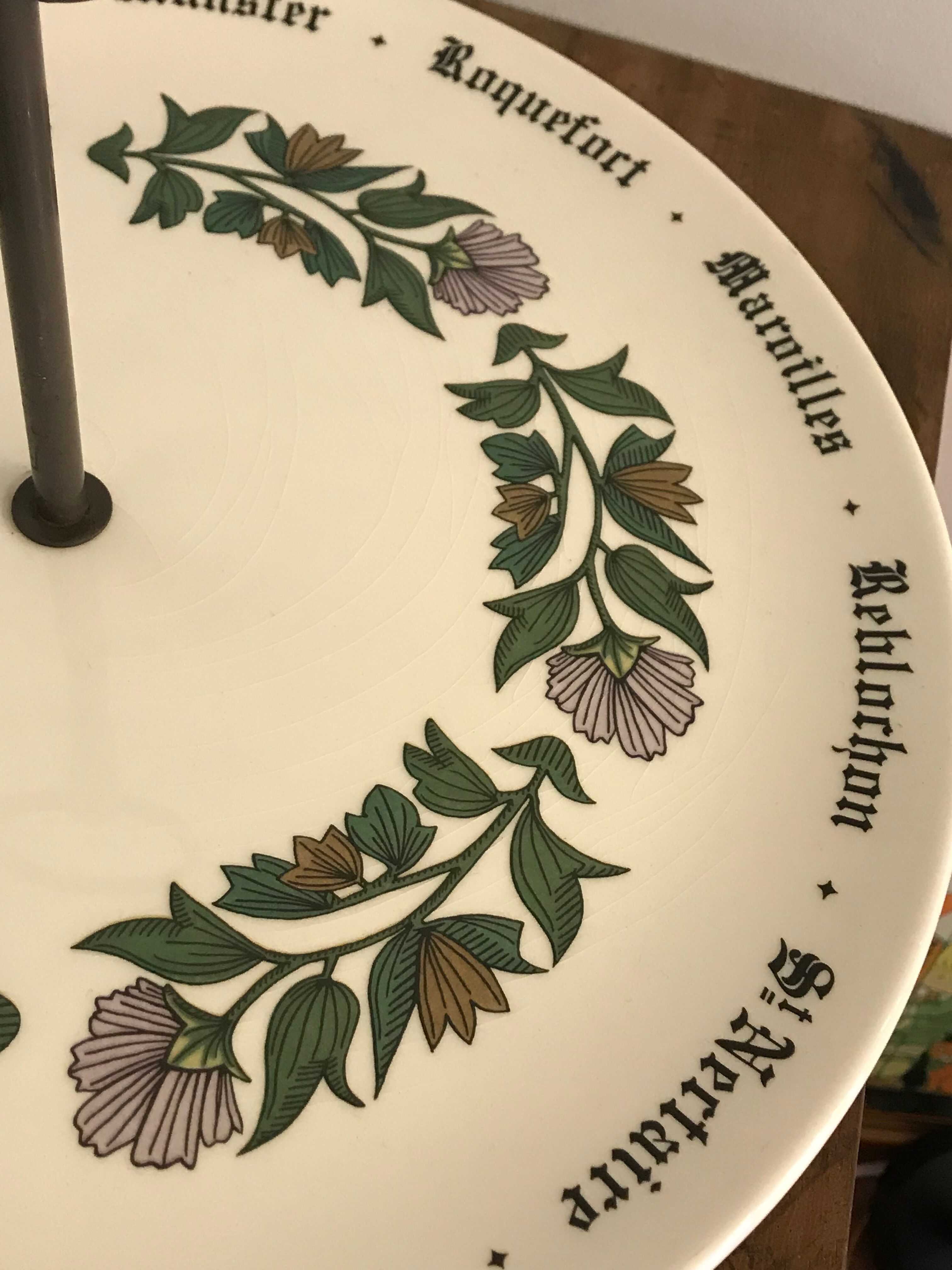 Gien 1970 earthenware cheese platter