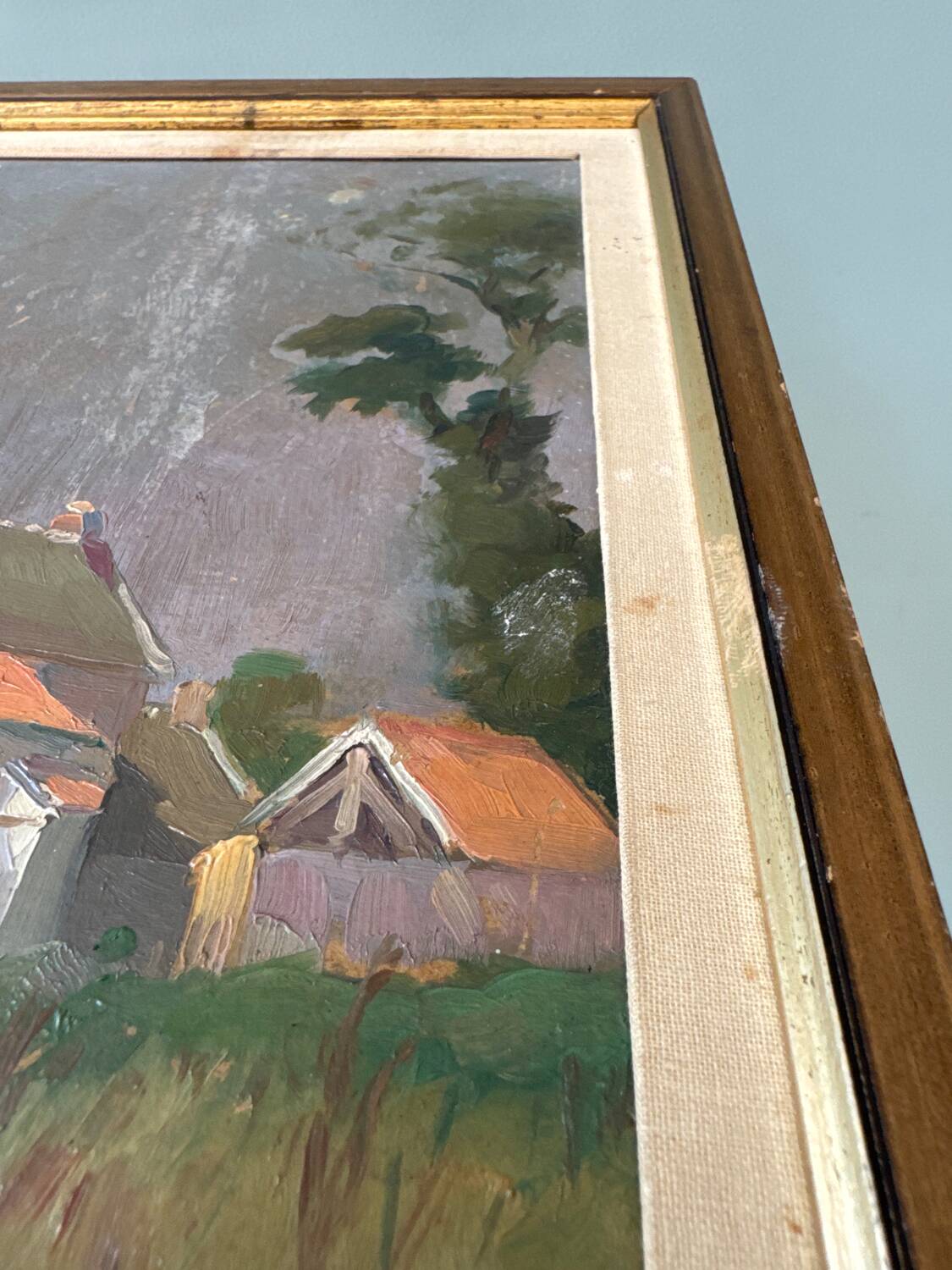 Oil on cardboard signed Pierre Albert Leroux