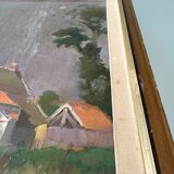 Oil on cardboard signed Pierre Albert Leroux