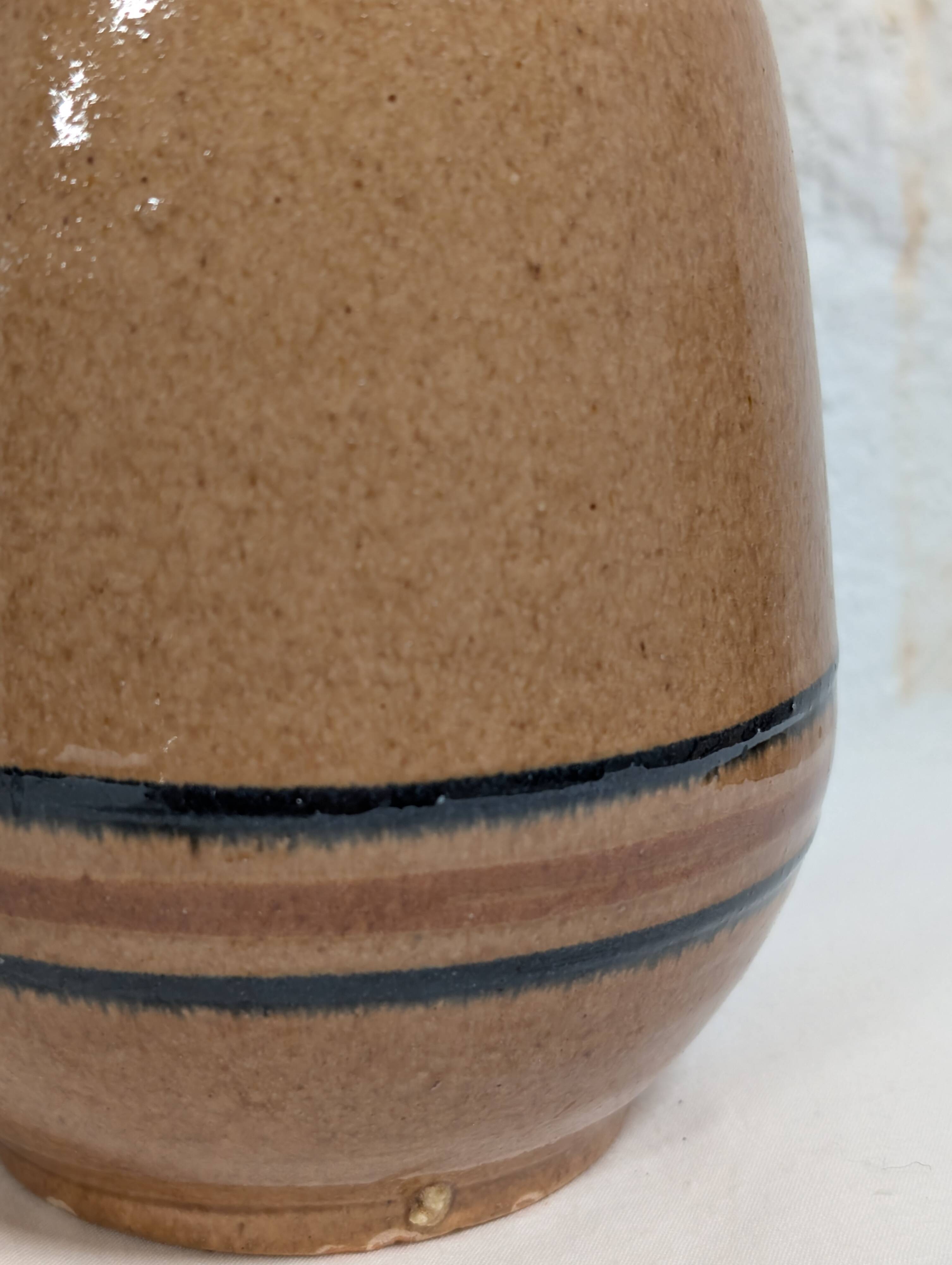 Vintage glazed stoneware vase