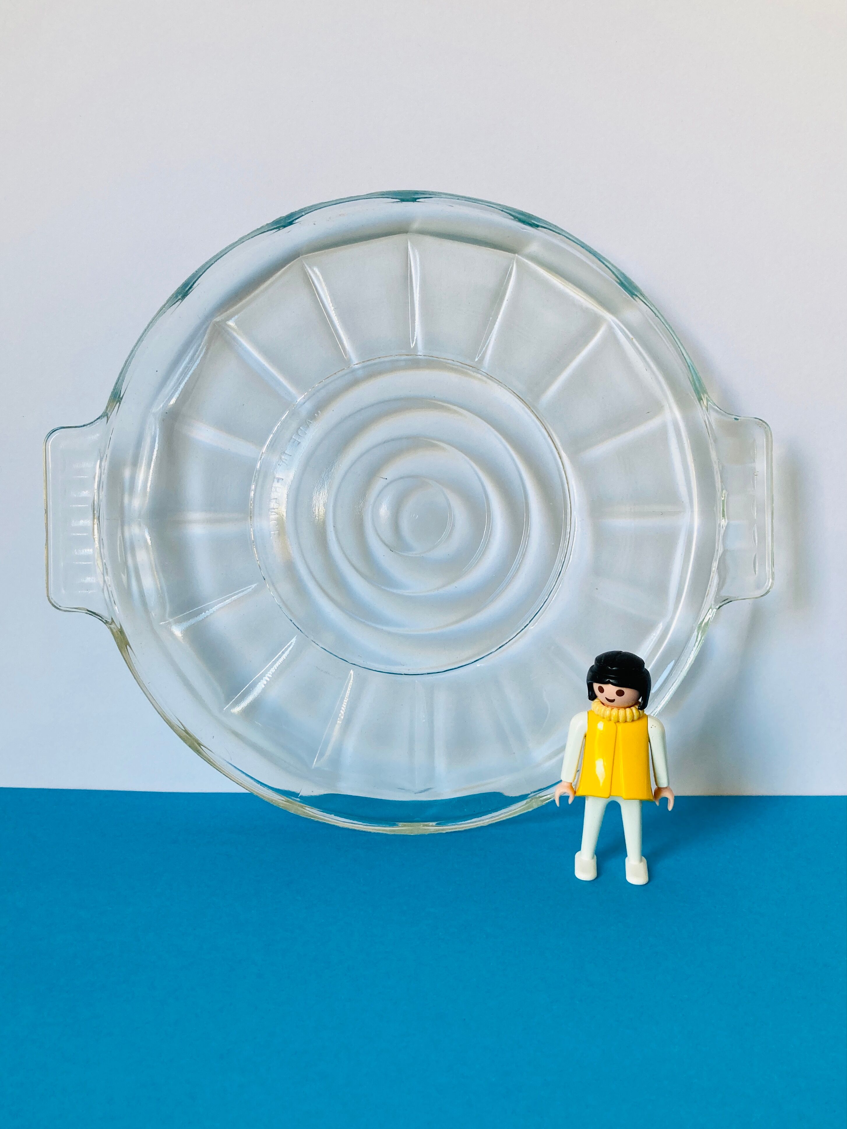 Duralex-style glass pizza round dish