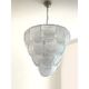 Contemporary Diamanted Trasparent “Petals” Murano Glass Chandelier by Simoe