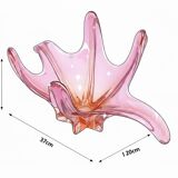 "Starfish" bowl by Murano – Fuchsia Pink & Amber – Circa 1960