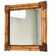 Woven bamboo mirror in natural tone