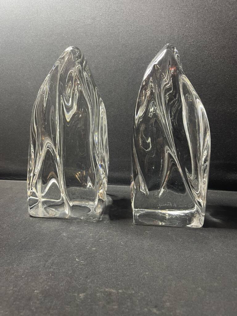 Pair of Daum France bookends