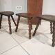 Set 3 tabourets de traite tripodes