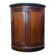 Corner cabinet from the Louis-Philippe period – Flamed mahogany and veined grey marble