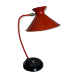 Vintage lamp 1960 desk diabolo red cardinal - 45 cm