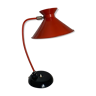 Lampe vintage 1960 bureau diabolo rouge cardinal - 45 cm