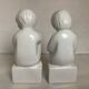 Pair of children's bookends reading from the 70s