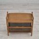 1970s, Danish newspaper side table. Solid oak wood, furniture mesh.
