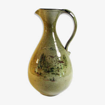Large sandstone vase with handle
