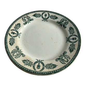 Set of 2 flat plates Wagram Givors