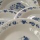 3 bowls and 5 blue plates