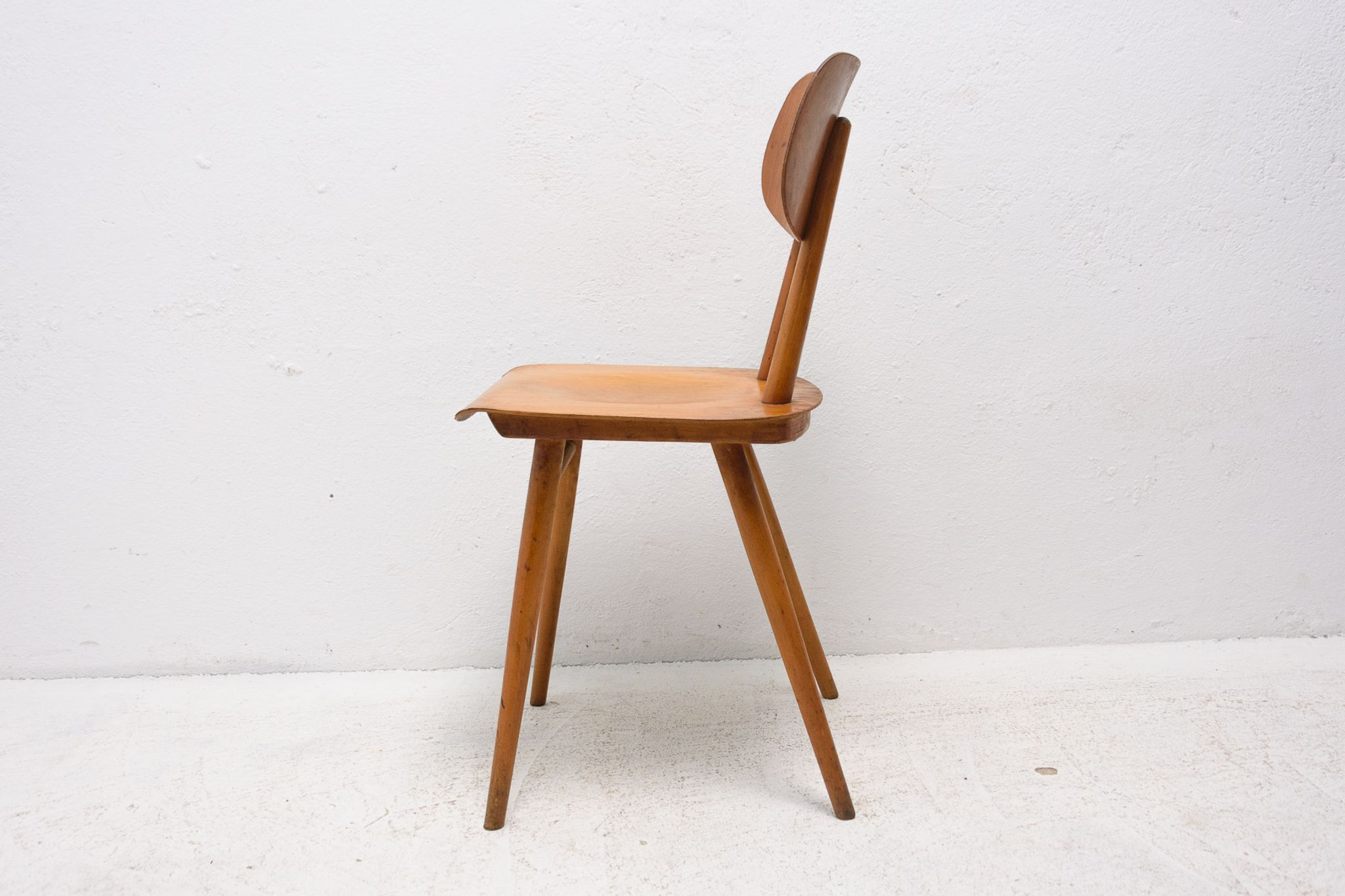 Mid century dining chairs Ton, set of four, 1960