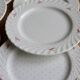 6 vintage porcelain dessert plates Fontebasso - Red polka dot design