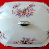 Porcelain vegetable with floral decoration