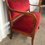 Empire Red velvet bench