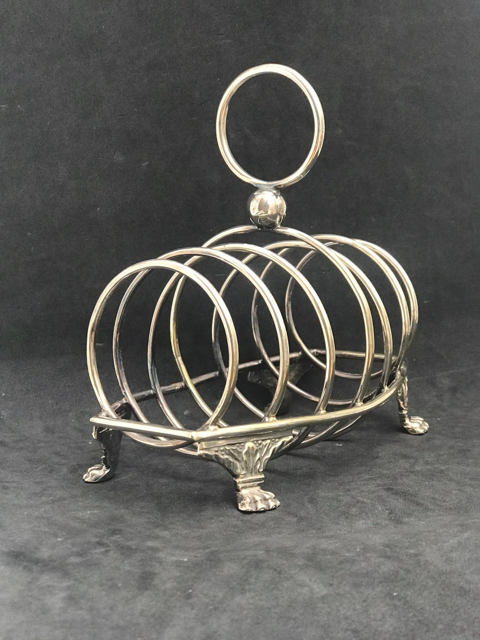Victorian toast holder breakfast set 6 slices bread
