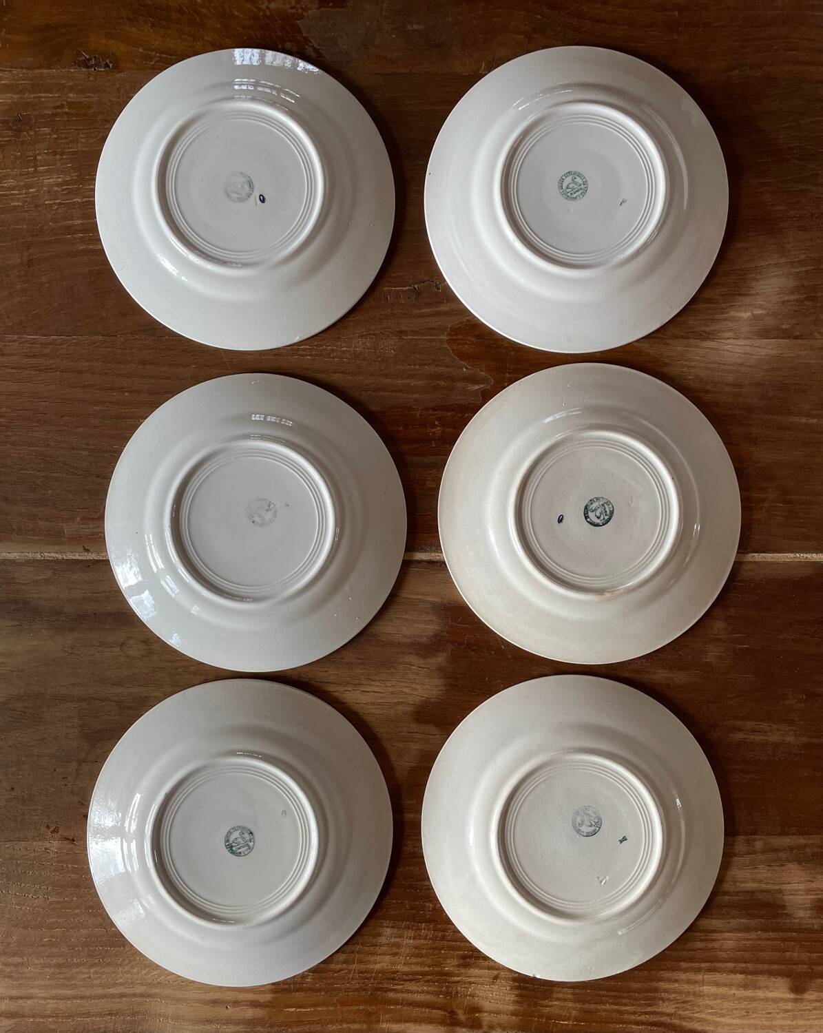 6 Saint Amand Dessert Plates Nouvelles Usines Céramiques du Nord