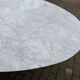 Original Knoll Tulip oval dining table (244cm) in Carrara marble.