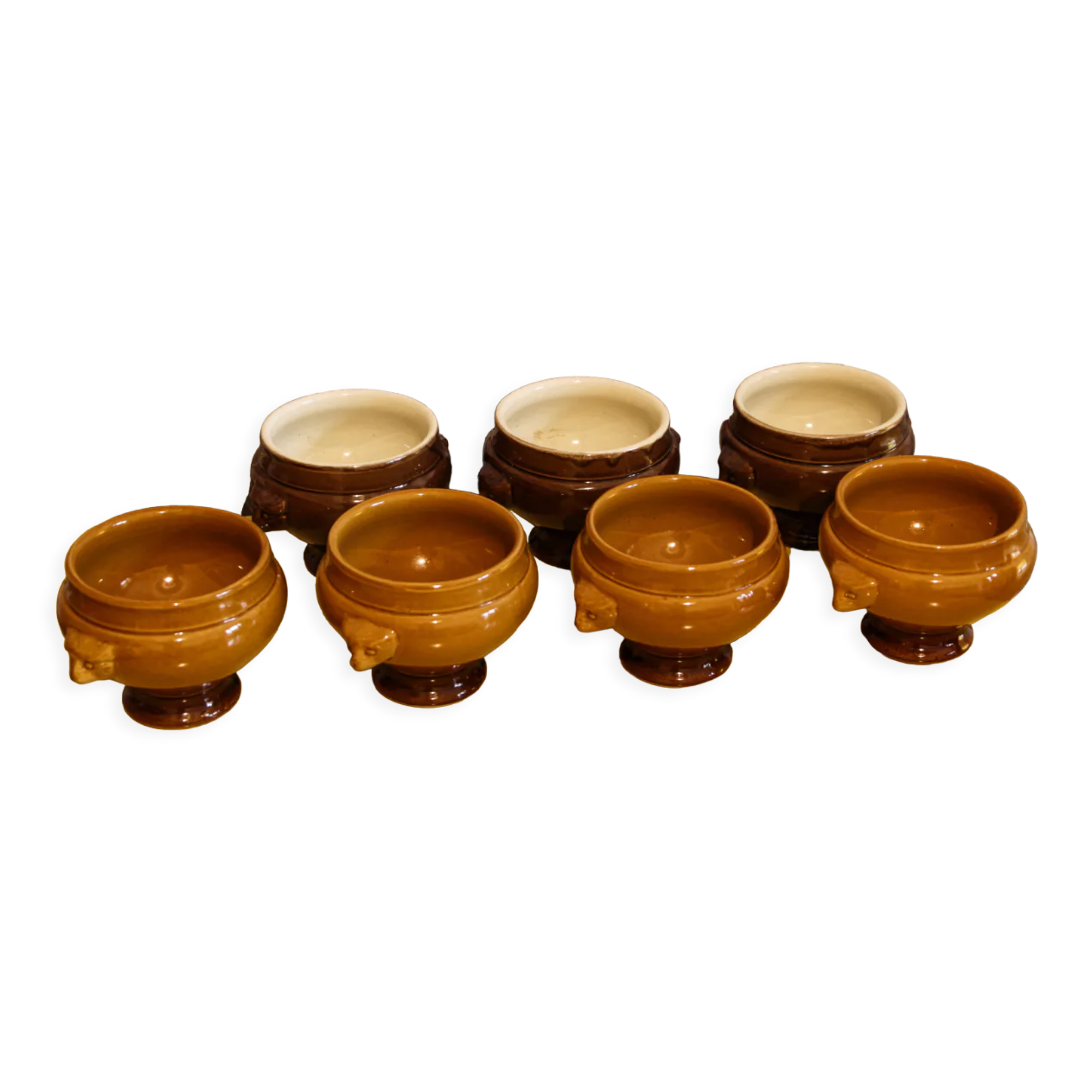 Set of 7 bear head bowls