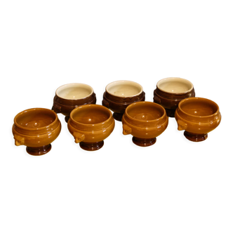 Set of 7 bear head bowls