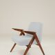 Vintage armchair Scandinavian design baby blue buckle