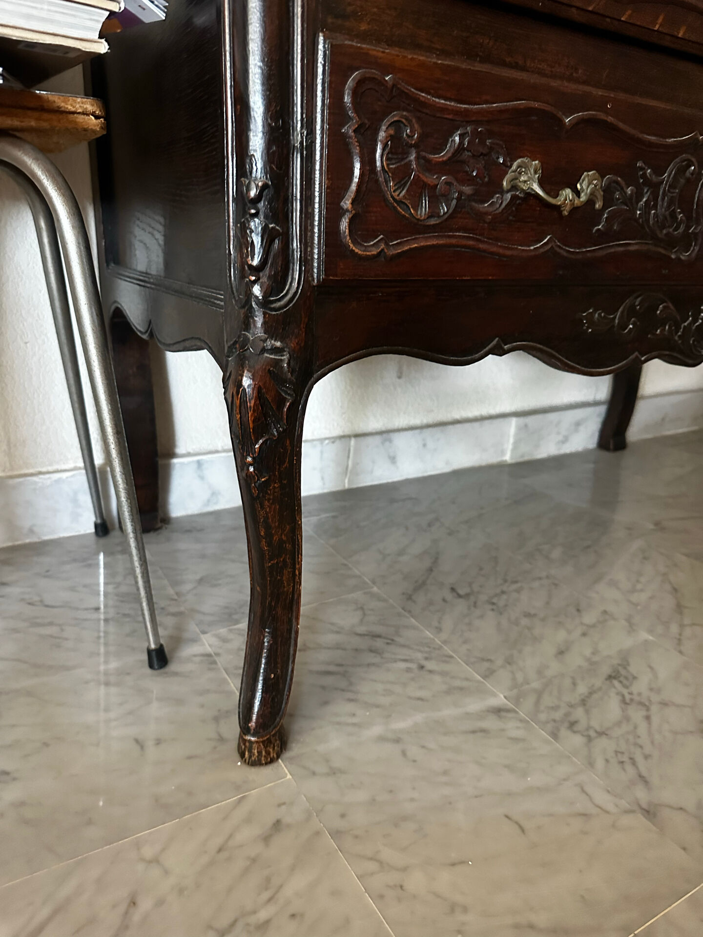 French Louis XV Style Slant-Front Secretary Desk