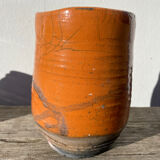 Raku vase / signed ceramic / handmade pottery