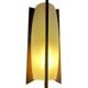 Teak and glass pendant light from the 50s