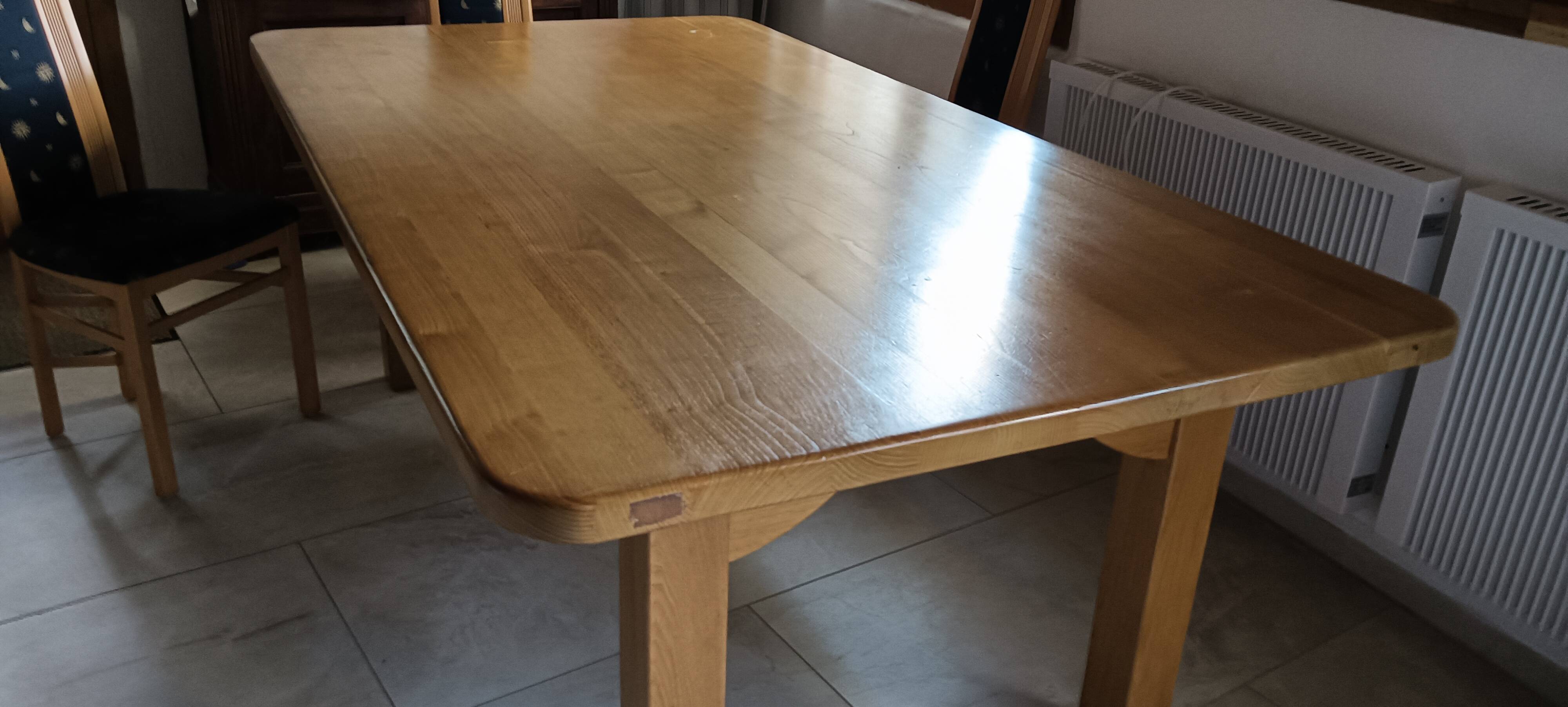 Table à manger exceptionnelle en chêne massif 220x120x78 cm