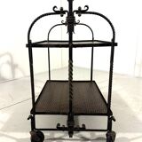 Brutalist wrought iron folding serving trolley 1960’s