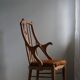 Fauteuil danois à dossier haut en chêne massif et coussin en cuir, milieu du siècle, années 1950