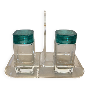 Salt and pepper Luigi Bormioli lucite and glass