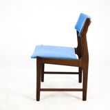 A set of 4 teak dining chairs,