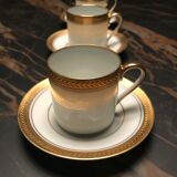 Set de 3 tasses a café et sous-tasses Royal Limoges