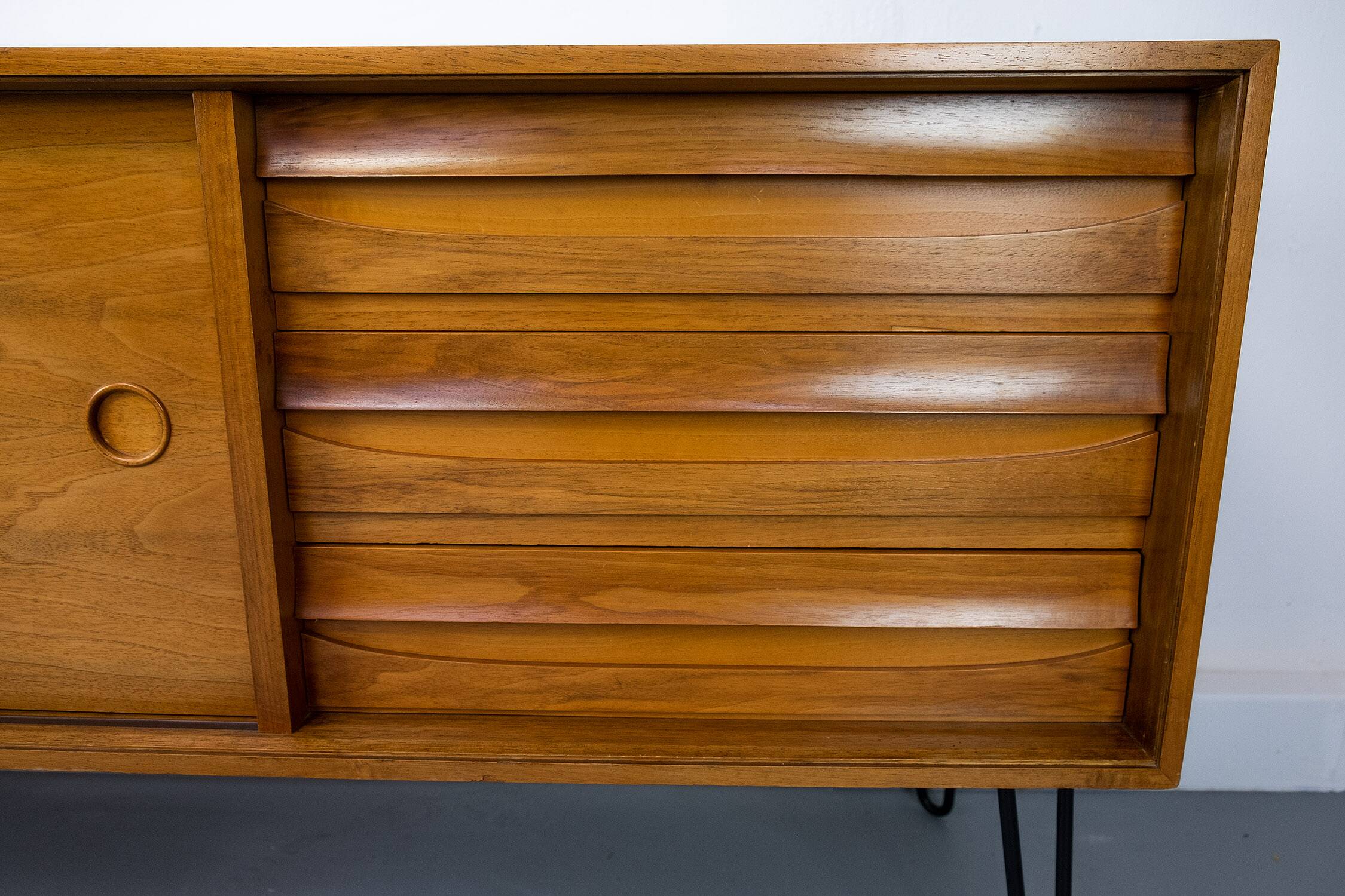 Large Vintage Walnut Sideboard by Franzmeyer, 1960s