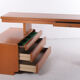 Bureau réglable en bois clair Moser