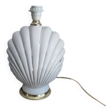 Ceramic and gold metal shell lamp base - vintage