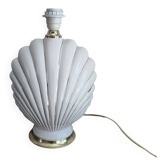 Ceramic and gold metal shell lamp base - vintage