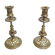 Pair of gilded bronze candle holders