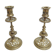 Pair of gilded bronze candle holders