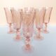 18 verres à pied rose rosaline